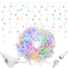 Vianočná led svetelná záclona vonkajšia flash - 1500led - 60m - multicolour / studená biela
