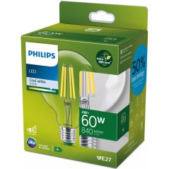 LED žiarovka Globe E27 G95 4W = 60W 840lm 4000K Neutrálne vlákno PHILIPS Ultra Efficient