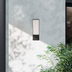 LED vonkajšie nástenné svietidlo čierne Nástenné svietidlo 10W 4000K IP44 LOGIA LUMILED