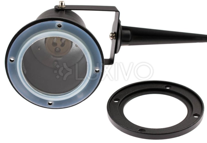 Záhradná lampa LED GU10 IP65 HAPPY Black - kábel 1 m