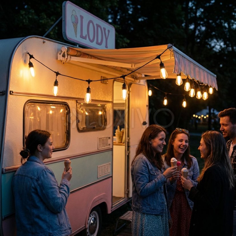 Solárna záhradná girlanda 15x LED plameň dekoratívne svetielka 15m 1800K teplá FLAME LUMILED