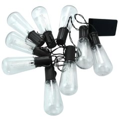 2,6 m záhradná LED girlanda na batérie 2xAA EDISON Black GOLDLUX (Polux)