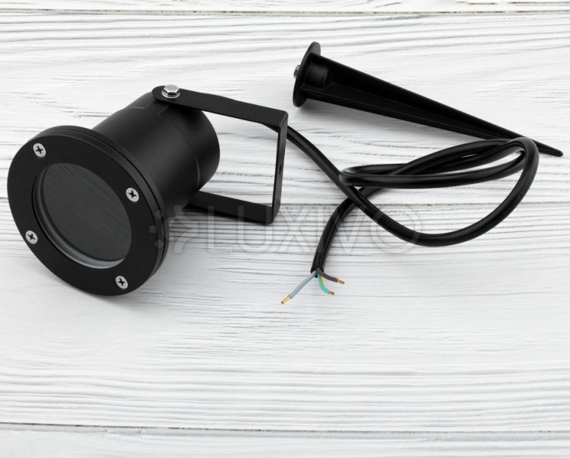 Záhradné svietidlo LED GU10 IP65 WATERPROOFED čierne s 1m káblom HORTI LUMILED