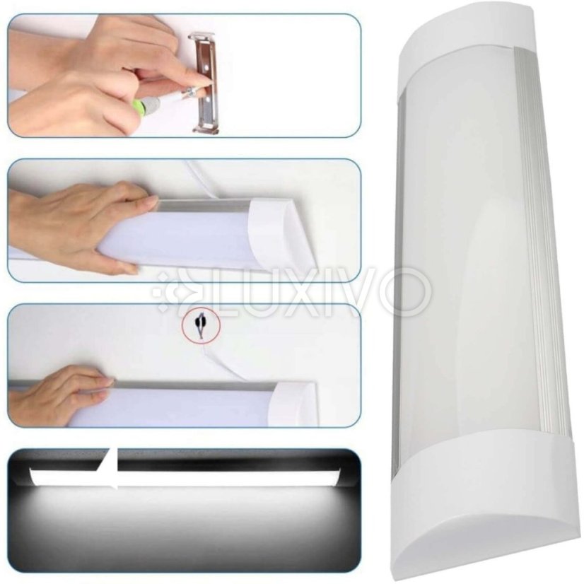 LED lineárne garážové svetlo 18W 6500K studená farba 60cm