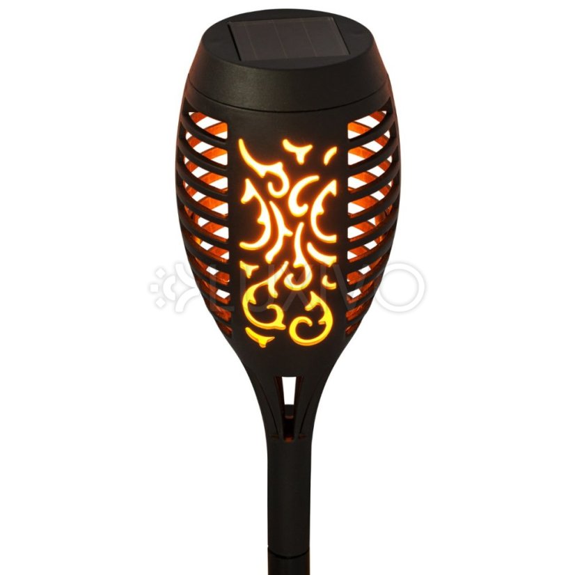 LED IGNIS Solárne záhradné svietidlo s efektom plameňa 50 cm LUMILED