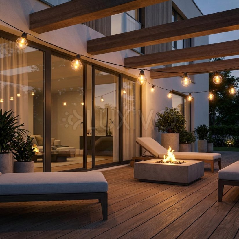 Girlanda solárna záhradná 40 LED balkónová ozdobné guličky 13, 64m 3000K teplá GLADI 3 LUMILED