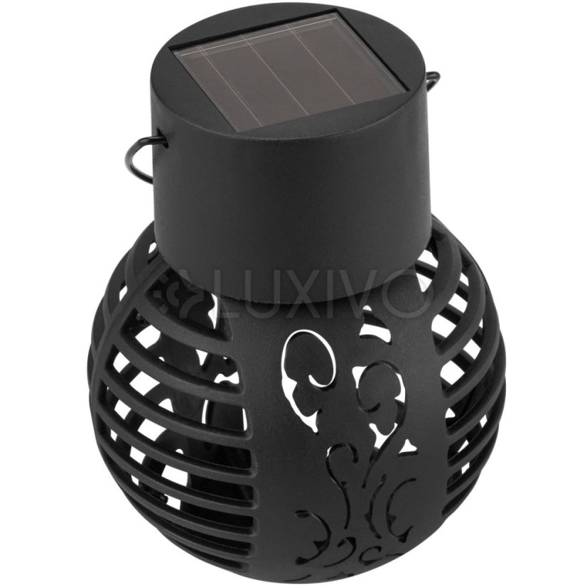 Solárna lampa LED lampáš guľa záhradná IP44 1800K LUMILED