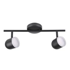 Stropné/stenové svietidlo nastaviteľné 8,4W LED RAWI 2 čierne 3000K GOLDLUX (Polux)