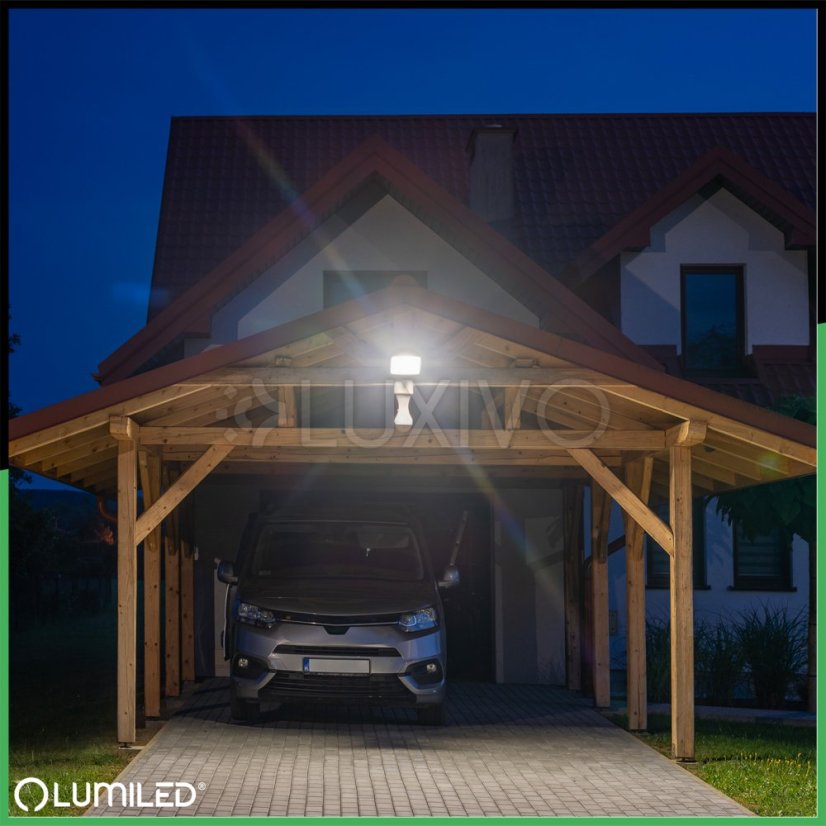LED reflektor ZUNA2 20W 1800lm 4000K IP44 Black Senzor pohybu LUMILED
