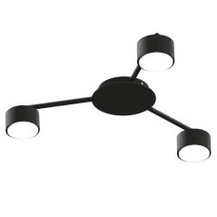 Stropná lampa zapustená 3x GX53 LED čierna moderná Videx