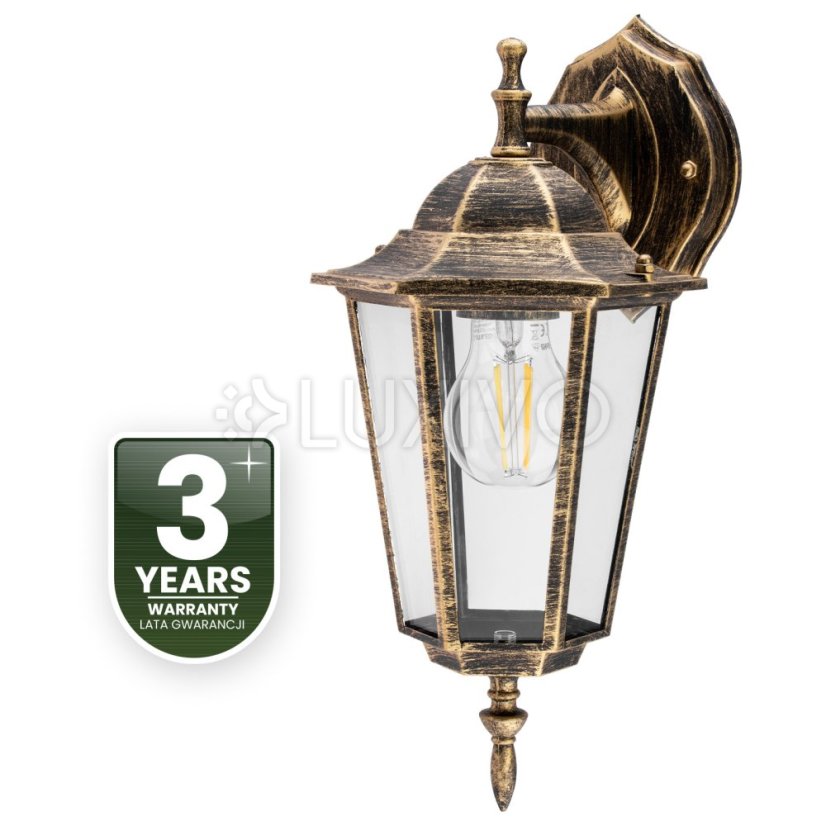 Vonkajšie fasádne nástenné svietidlo E27 LATARNIA DOWN DOWN Patina BELLIS LUMILED