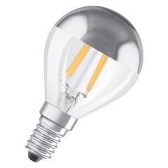 LED žiarovka P45 Ball E14 4W = 31W 350lm 2700K Warm 300° Silver Retrofit Filament CLASSIC Osram