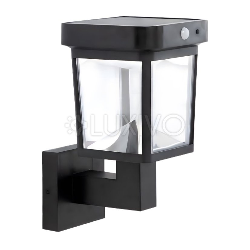 Solárne nástenné svietidlo LED fasádne svietidlo 4000K IP44 Senzor pohybu a súmraku MULION LUMILED