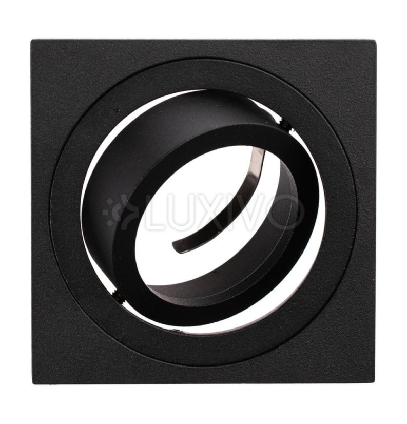 Povrchová montáž HALOGEN Pohyblivé svietidlo AMAT-M GU10 LUMILED Square Black 84mm