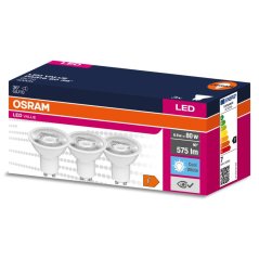 3PAK LED žiarovka GU10 6,9W = 80W 575lm 4000K Neutrálna 36° OSRAM VALUE