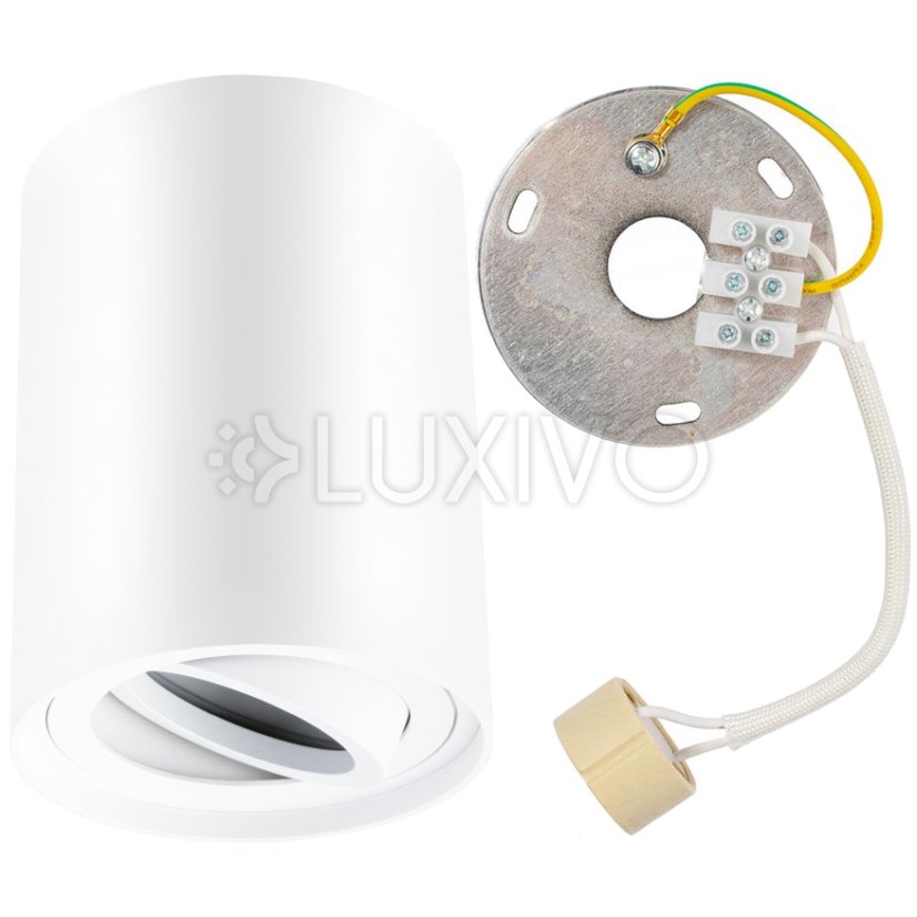 HALOGEN Spot Tube Movable AMAT-L GU10 Round White 115mm LUMILED pre povrchovú montáž