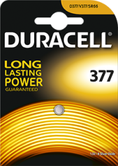 Duracell Silver D 377/SR66/SR626SW Blister 1