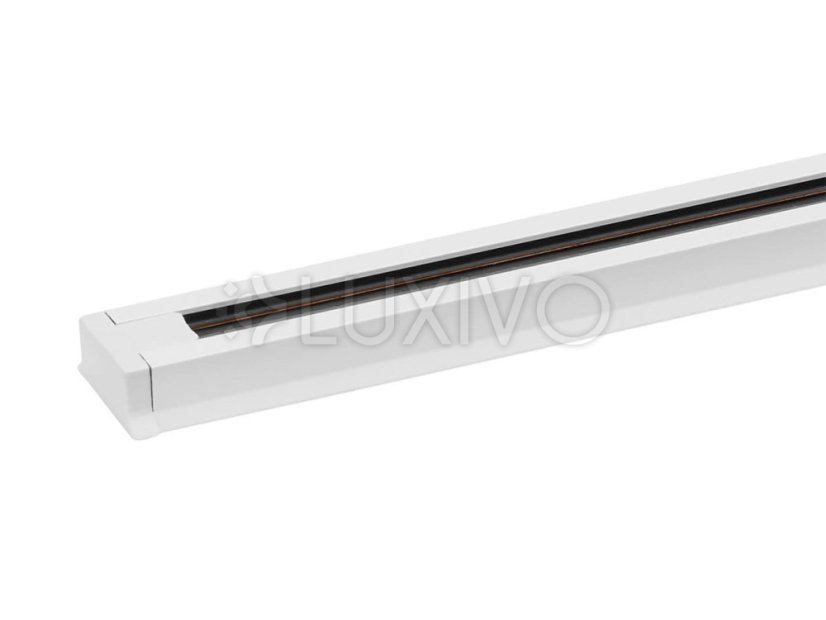 Biela jednofázová hliníková prípojnica pre reflektory 200 cm