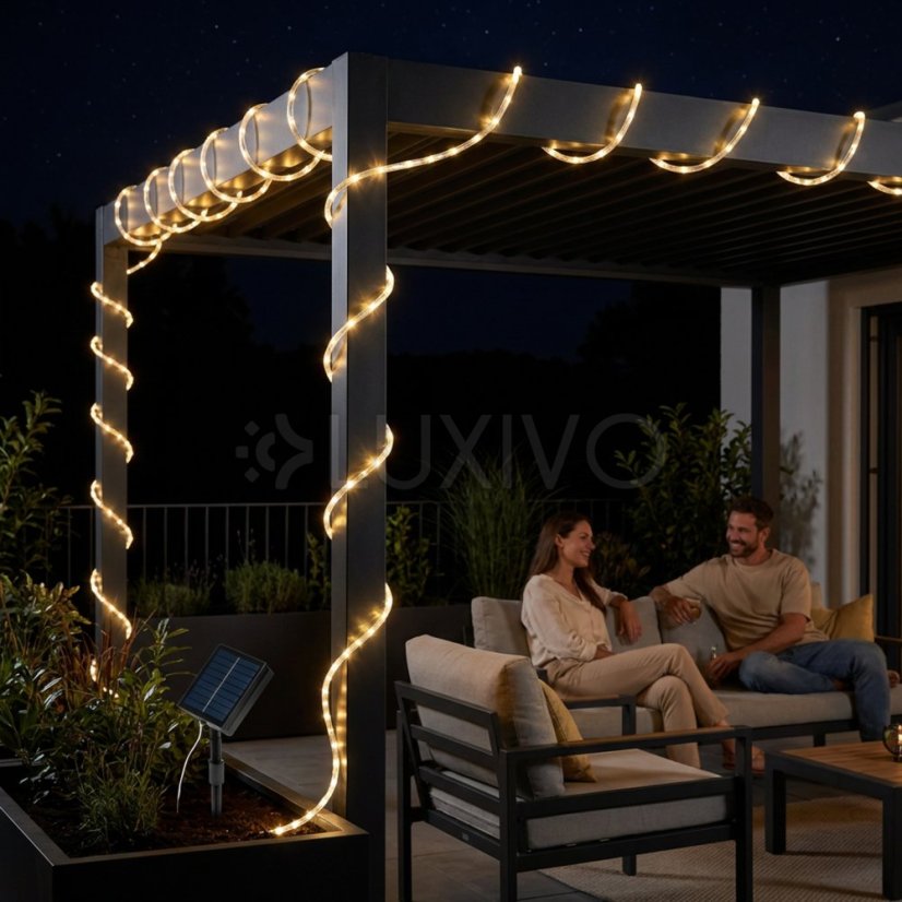 Girlanda solárna záhradná 100x LED dekoračná 11, 9m had 3000K teplá DALEN LUMILED