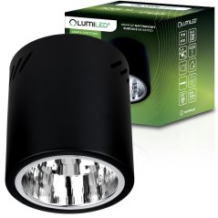 Stropné nástenné svietidlo pevné okrúhle APUS 13 Spot TUBA čierna E27 Lumiled