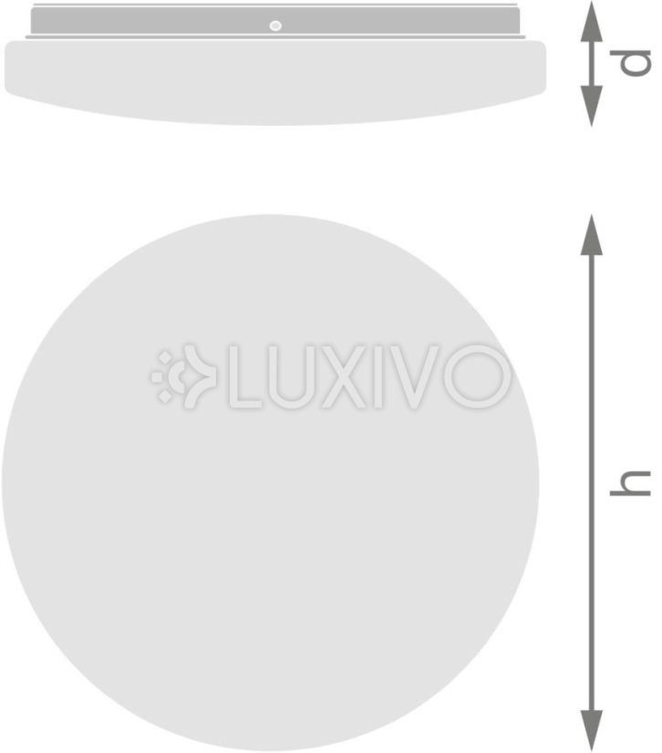 LED stropný plafón 24W 1800lm 4000K neutrálny IP44 biely so zvukovým senzorom stropný Ledvance