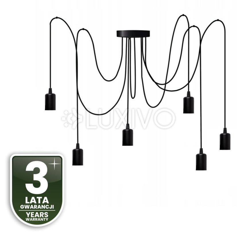 Závesná stropná lampa ARANE pavúk 6 ramien pre LED 6x E27 LUMILED