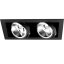Halogénové svietidlo na zapustenie 2x GU10 ES111 obdĺžnik čierna CANIS LUMILED