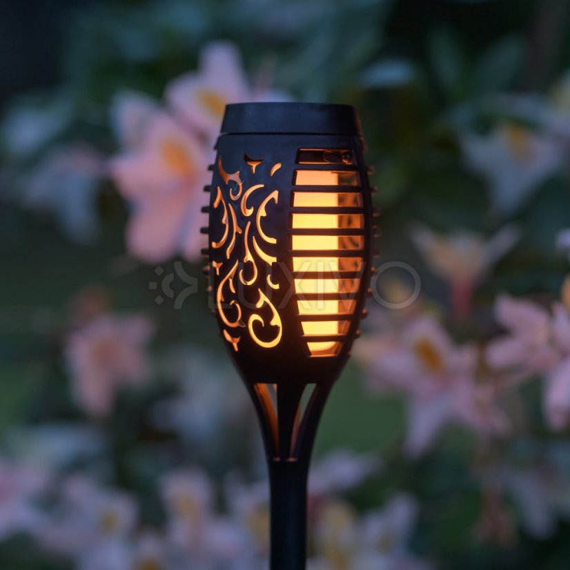 LED IGNIS Solárne záhradné svietidlo s efektom plameňa 50 cm LUMILED