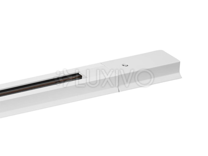 Biela jednofázová hliníková prípojnica pre reflektory 200 cm