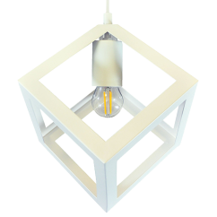 IL MIO SWEDEN Geometrické stropné závesné svietidlo 1xE27 biele - GOLDLUX (Polux)