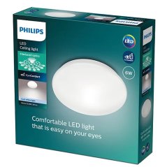 LED plafón s povrchovou montážou MOIRE 6W 4000K 22cm biely okrúhly PHILIPS