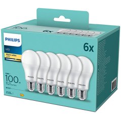 6PAK LED žiarovka E27 13W = 100W 1521lm 2700K Warm PHILIPS
