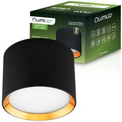 Povrchové svietidlo HALOGEN SUNLA Tuba Gx53 LED bodové nástenné svietidlo Waltz Black and Gold LUMILED