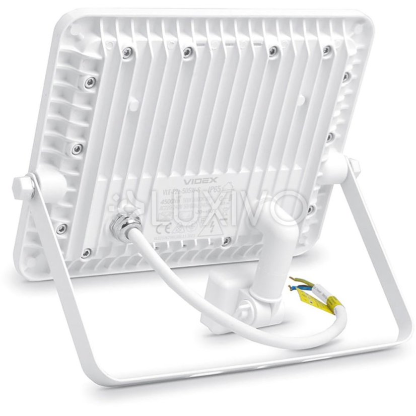 LED reflektor 50W 4500lm 5000K IP65 biely so senzorom pohybu a súmraku VIDEX LUCA