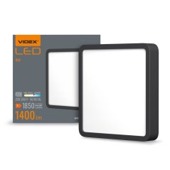 LED stropné svietidlo na povrchovú montáž 15W 1850lm 4000K Neutral Black Videx