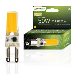 LED žiarovka G9 kapsula 5W = 50W 550lm 3000K Warm 360° LUMILED COB