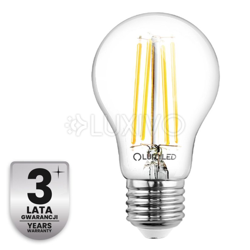 Žiarovka LED E27 A60 4, 9W 1055lm = 75W 4000K neutrálna 360° filament KLASA A LUMILED