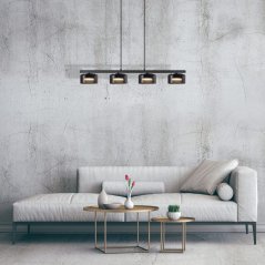 Závesná stropná lampa 4x GX53 čierna Ofelia
