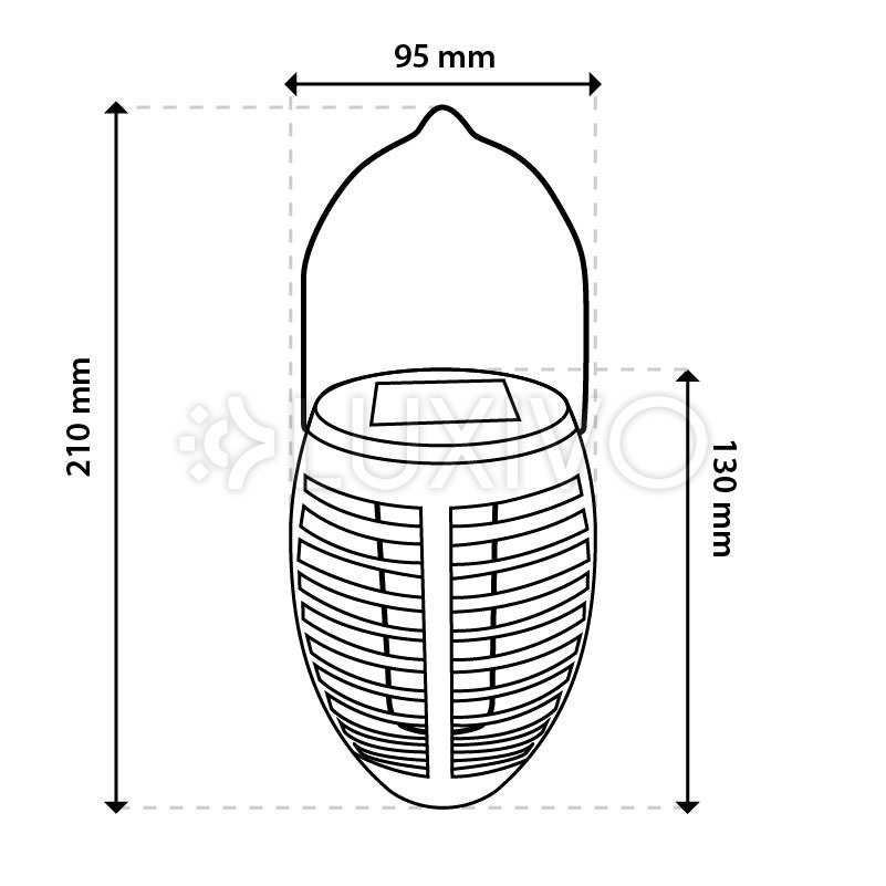 LED solárne záhradné závesné svietidlo IGNIS Flame IP44 1800K LUMILED