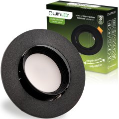 Zapustené svietidlo halogénové pohyblivé okrúhle čierna GU10 MR16 VENTUS Lumiled