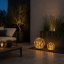 Solárna záhradná lampa LED GLORIS 3000K IP44 zapichovacia povrchová ozdobná guľa dymová 30cm LUMILED