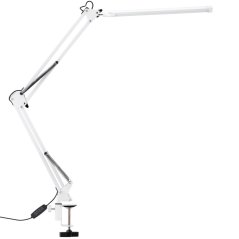 Stolová kresliarska LED 8W CCT USB stmievateľná COSMI biela s držiakom Lumiled