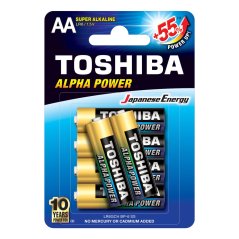 TOSHIBA ALPHA POWER LR6 AA 1,5V Alkalické batérie Blister 6ks