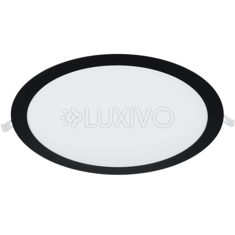 Plafond LED panel 24W 4000K 1920lm 29cm Round Flush Mount Black ECOLIGHT