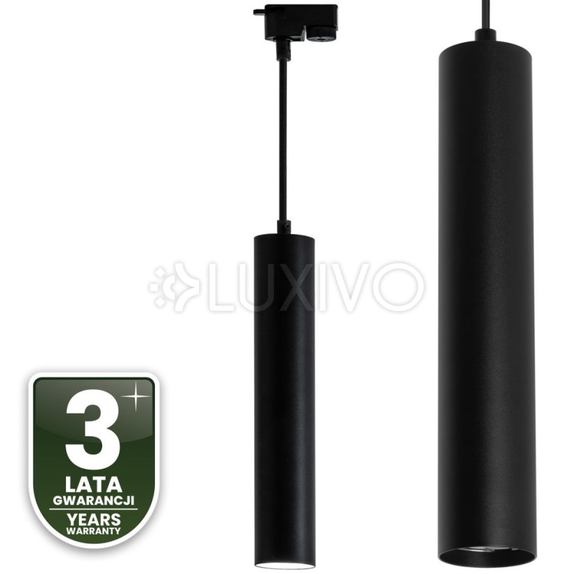 Závesné závesné svietidlo Rail 29cm Reflektor GU10 LED SOPLO Black LUMILED