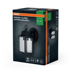 Vonkajšie nástenné svietidlo E27 čierne IP43 Endura Osram