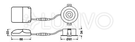 LED zapustené bodové svietidlo 4W 300lm 3000K Warm Dimmable Mesh Spot Black Air Adjust Ledvance