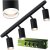 LED bodové stropné svietidlo 4x GU10 IP44 ADERO Black Lumiled