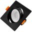 Halogénové svietidlo na zapustenú montáž Pohyblivé štvorcové čierne GU10 MR16 VENTUS Lumiled
