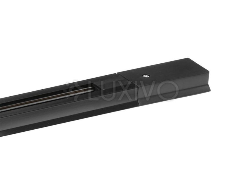 Čierna jednofázová hliníková prípojnica pre reflektory 200 cm